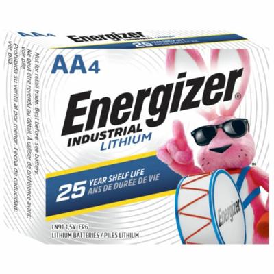 Energizer Industrial AA Lithium Batteries - 3000 mAh - 1.50 V - 4 / Pack (EVELN91) Pack of 4 Energizer® Battery