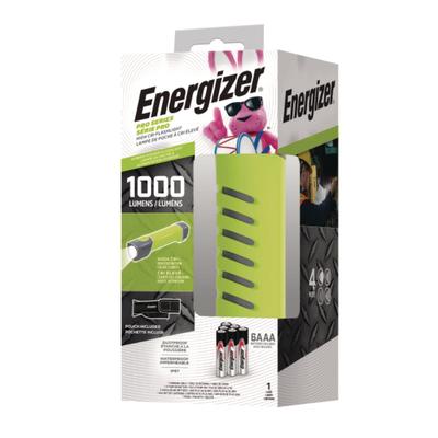 Energizer Pro Series Handheld High CRI Flashlight, Rechargeable Lithium Ion/6 AAA Batteries Included, Gray/Green (EVEENYPHH62) Each Energizer® Flashli