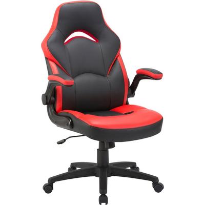 Lorell Chair, Gaming, High-Back, 20-1/2"Wx28"Lx47-1/2"H, Red/Black (LLR84387) Each Gaming Chair
