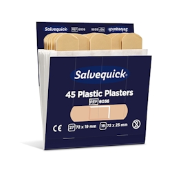 Papstar 60 Sets Cederroth Salvequick Plastic Pflaster (45 Stück) braun , Refill Image