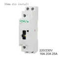 2P 16A 20A 25A 220V/230V 50/60HZ Contattore CA su guida Din per uso domestico Controllo manuale modulare Contattore CA domestico 2NO 2NC o 1NO + 1NC CT1