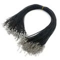10 pezzi/20 pezzi all'ingrosso accessori regolabili in corda di cuoio per collana fatta a mano pendente chiusura a moschettone accessori per gioielli fai da te
