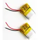 Batteria ricaricabile LiPo ai polimeri di litio da 2 pezzi 3,7 V 30 mAh 301012 Per MP3 Auricolare Bluetooth Video Pen Orologio da polso Luce a led