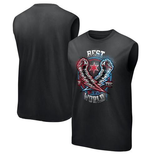 WWE CM Punk Lightning Fists Tank - Schwarz - Herren