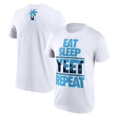 WWE Jey Uso Eat Sleep Yeet Repeat T-Shirt - Weiß - Herren Image