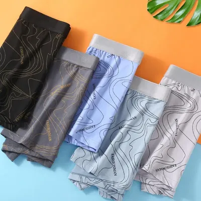 Herren-Unterwäsche, Boxershorts, weich, bequem, Stoff, modischer Druck, atmungsaktiv, Image