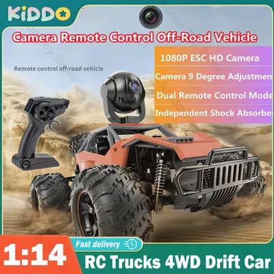 RC Trucks 2,4G 1:14 Legierung Off-Road Klettern Auto High-speed 1080P WiFi Kamera Video Drift Fernbedienung auto Spielzeug für Jungen Geschenke