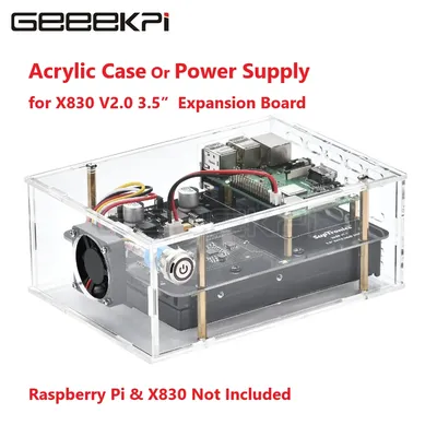 Acryl Fall für X830 V 2,0 3.5 ”SATA HDD Festplatte Storage Expansion Board für Raspberry Pi 3B + /