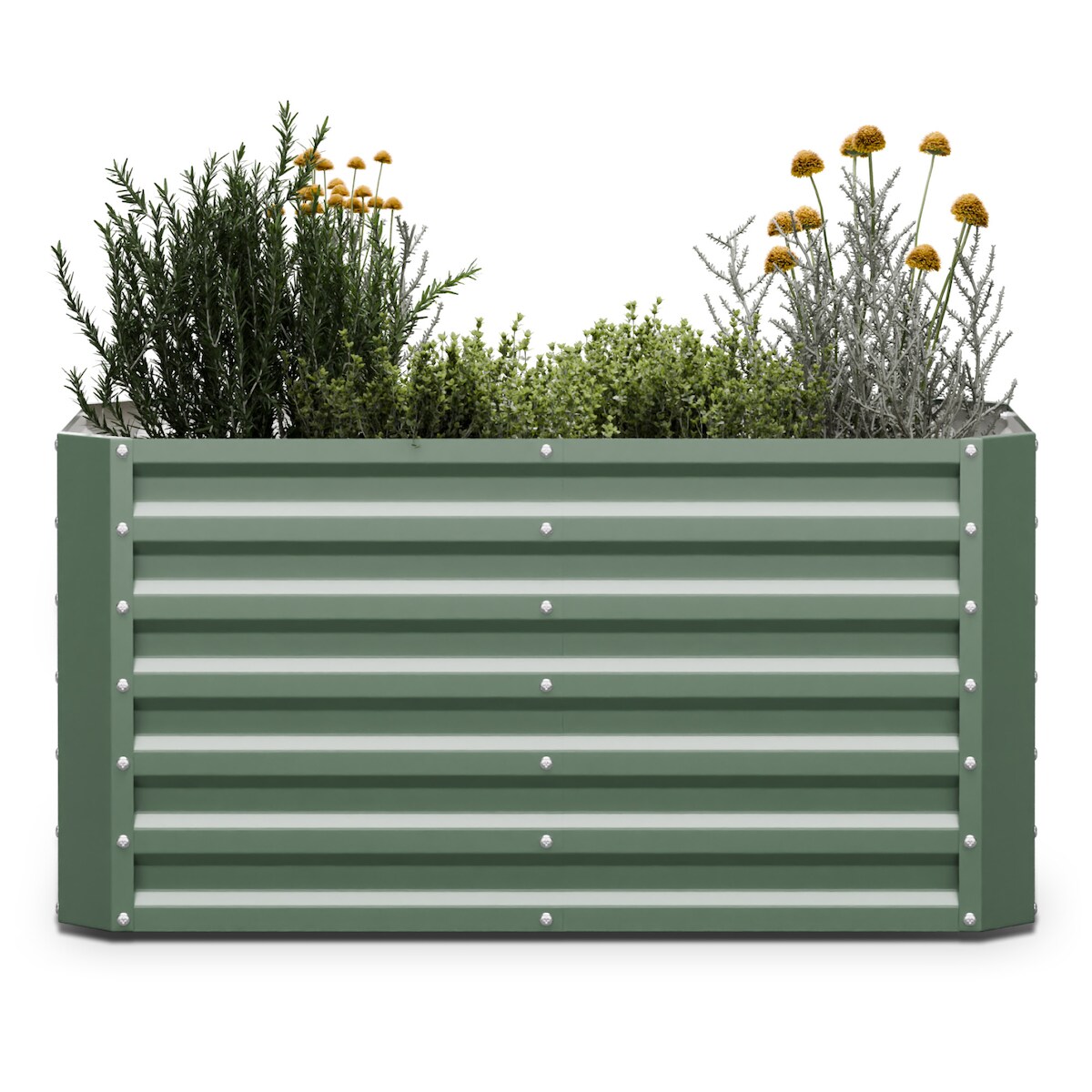 Blumfeldt High Grow Straight Hochbeet 120x60x60cm Stahl-Wellblech einfacher Aufbau rost- und frostsicherGrün Image