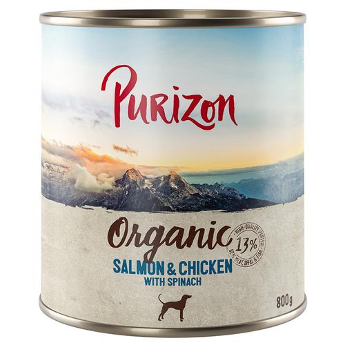 zooplus Bio Adult Lachs mit Spinat - Purizon Organic: Lachs mit Huhn 6 x 800g