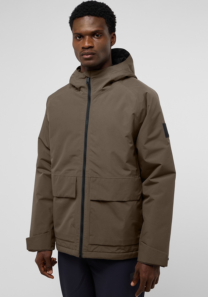 Funktionsjacke JACK WOLFSKIN "TEMPELTOR JKT M", Herren, Gr. S (48), braun (cold, coffee), Obermaterial: 100% Polyester; Futter: 100% Polyester; Füllung: 100% Polyester, Jacken Funktionsjacke