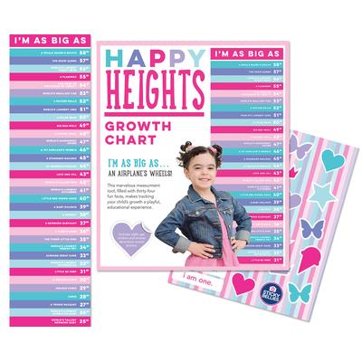 Sticky Bellies Happy Heights Growth Chart - Girl