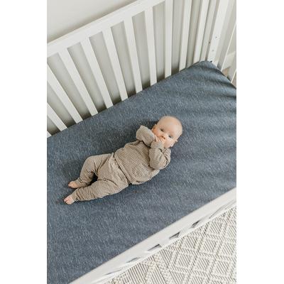 Copper Pearl Premium Fitted Crib Sheet - Denim