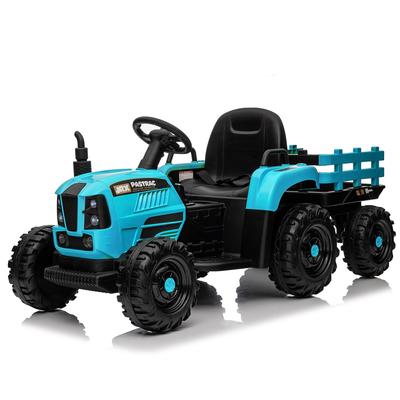 Kids 24V Electric Tractor with Detachable Trailer, 400W Motor, Remote Control, Bluetooth, MP3, Ages 3+