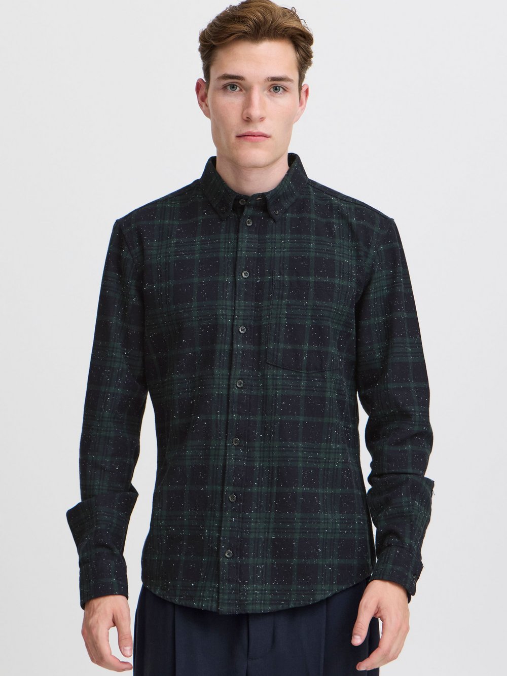 CASUAL FRIDAY Langarmhemd Herren Regular Fit Baumwolle blau, S Image