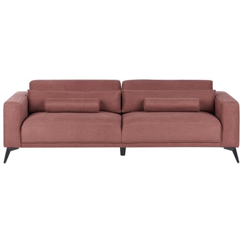 Sofa Burgunderrot aus Stoff 3-Sitzer Verstellbare Rückenlehne Gepolstert Stoffsofa Polstersofa Modernes Design für Wohnzimmer