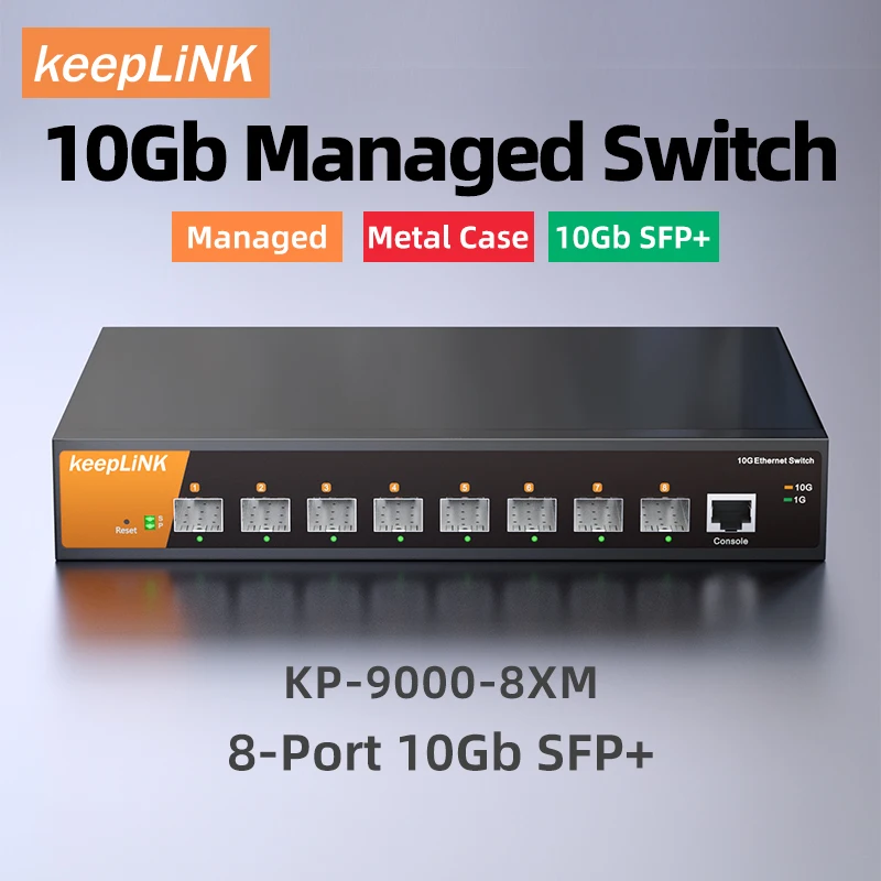 8-Port 10GB sfp verwalteter Switch Image