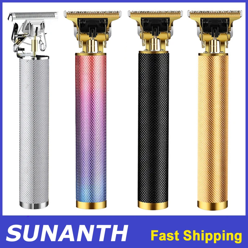 Tragbare Cordless Trimmer USB Lade Rasierer Barber T9 Vintage Haar Schneiden Maschine Elektrische Bart Clipper Für Friseure Image