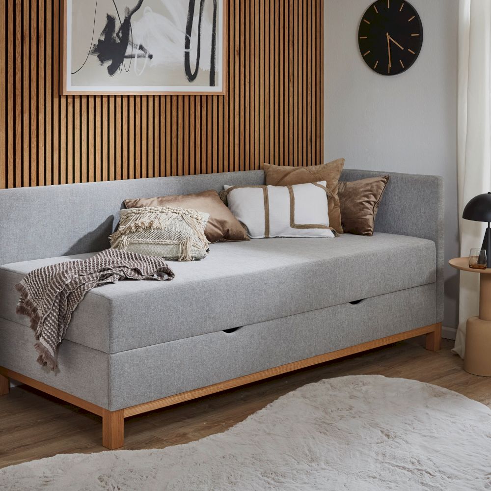 meise.möbel »Santos« Polsterbett inkl. Bettkasten 140x200 cm / taupe