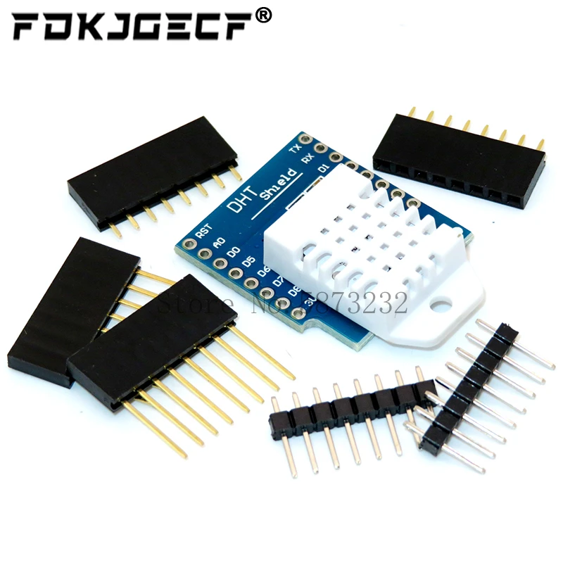 DHT22 Pro Shield für WEMOS D1 mini DHT22 Single-Bus digitales Temperatur- und Feuchtigkeitssensormodul Sensor / D1 Mini DHT22 Image