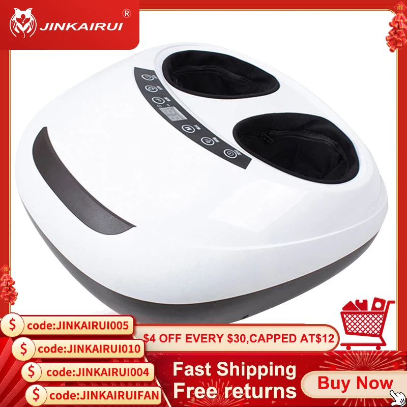 Jinkairui 220V Elektrische Antistress 3D Shiatsu Kneten Luftdruck Fußmassagegerät Maschine Pflege Infrarot Mit Heizwalze Image