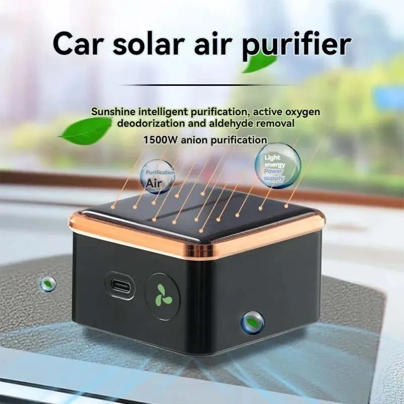 Solar Mini elektrische Ozon generator Energie Auto Luft reiniger mit Geruchs rauch entfernung Rauch Formaldehyd Desodor ierungs merkmale Image