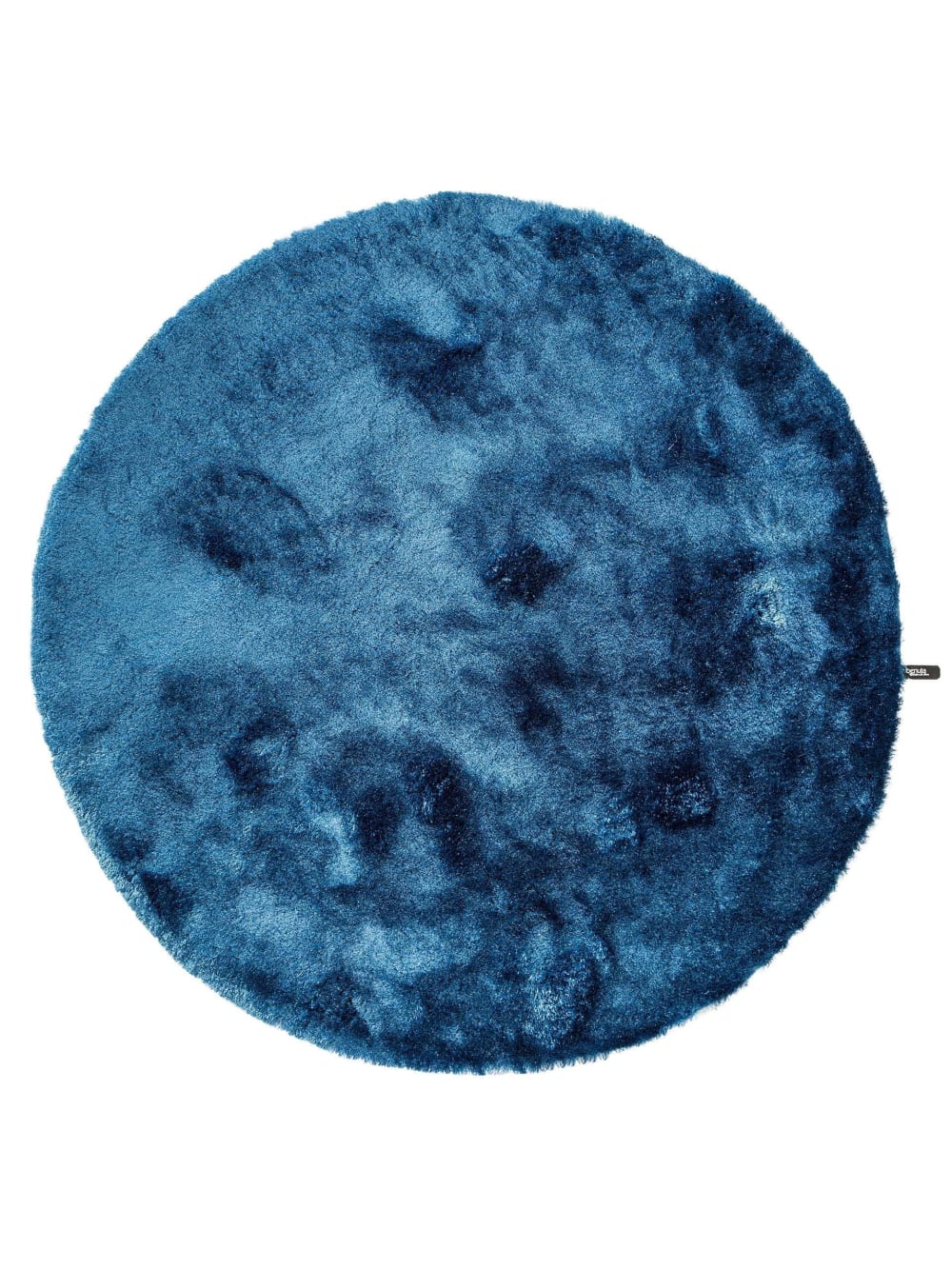 Tappeto a pelo lungo azzuro ø 160 rotondo