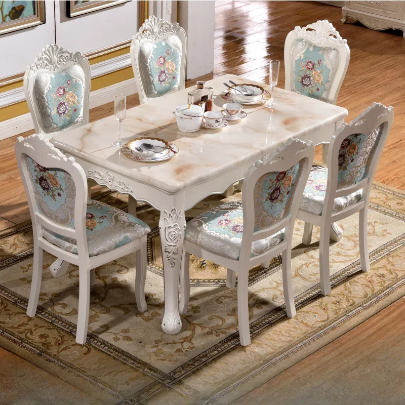 Nordische einzigartige moderne Esstisch Küchen stühle Set Restaurant Esstische Designer rechteckige Muebles de Cocina Möbel Image