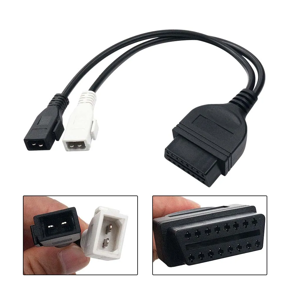 2p 2p bis 16pin obd2 kabel va verbindungs kabel für aud 16pin stecker adapter für aud 2x2 obd2 2p 2p übertragungs stecker Image