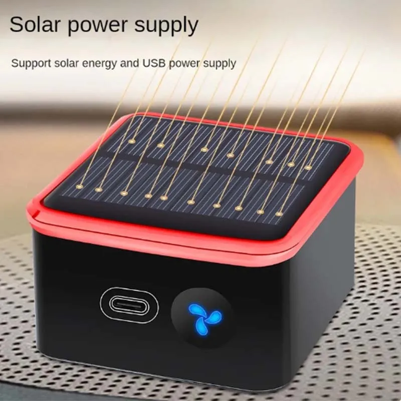 Solar Auto Luftreiniger USB Sauerstoff Reiniger Ozon Generator Luftreiniger HEPA-Filter Rauch Entferner Smart Gadgets Auto Liefert Image
