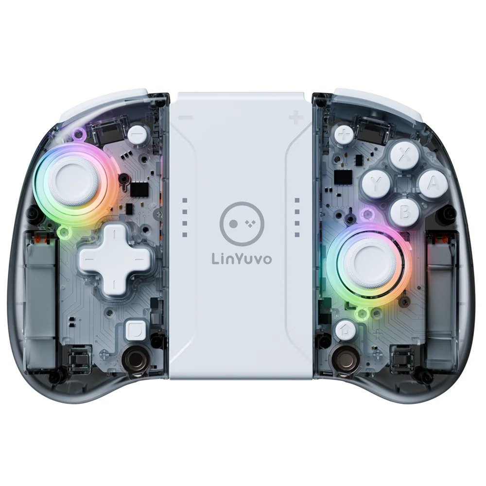 LinYuvo Wireless Controller für Switch/OLED mit mehreren Lichtern, programmierbar/Bewegungssteuerung/Dual Vibration/Turbo KS37B Image