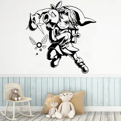Zelda Legend Wandtattoo Teen Room Home Decor Vinyl Kinderzimmer Innenwandaufkleber Kinder Gaming Image