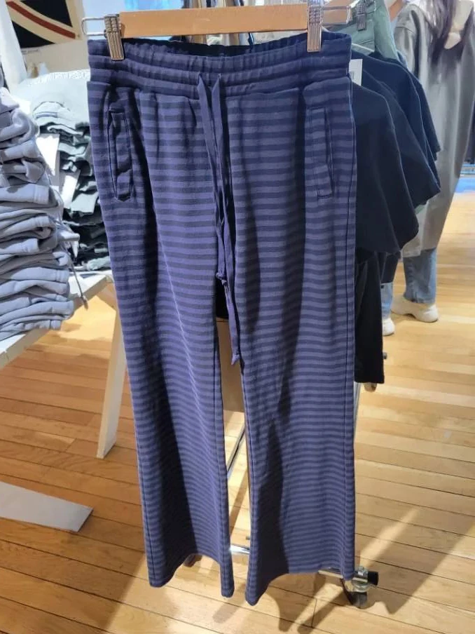 Navy Gestreiften Sport Breite Bein Hosen Frauen Herbst Neue Hohe Taille Kordelzug Hosen Amerikanischen Vintage Streetwear Jogginghose Y2k