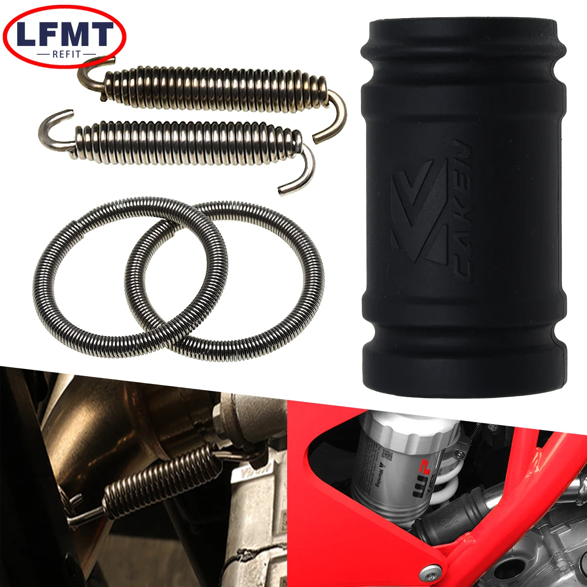 Auspuffkupplung Schalldämpfer Endrohr Gummidichtung Abdeckung Kit für KTM SX XC EXC XCW TPi 250 300 für Husqvarna TC TE TX TEi TXi GAS GAS Image