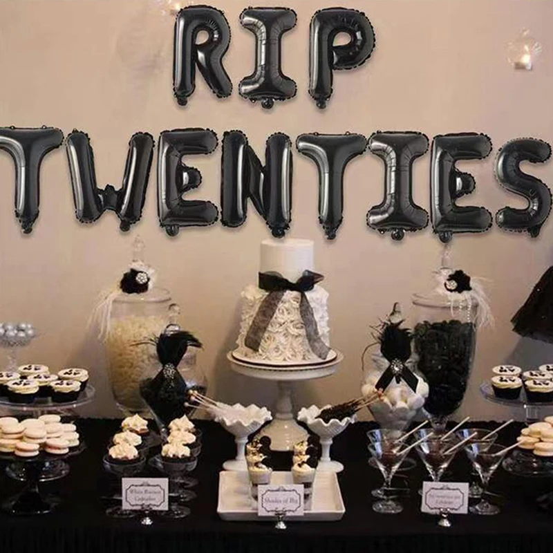 Rip zwanziger/dreißiger/vierziger ballons geburtstags ballons banner tod to my 20s/30s/40s party dekor für jugend männer frauen Image