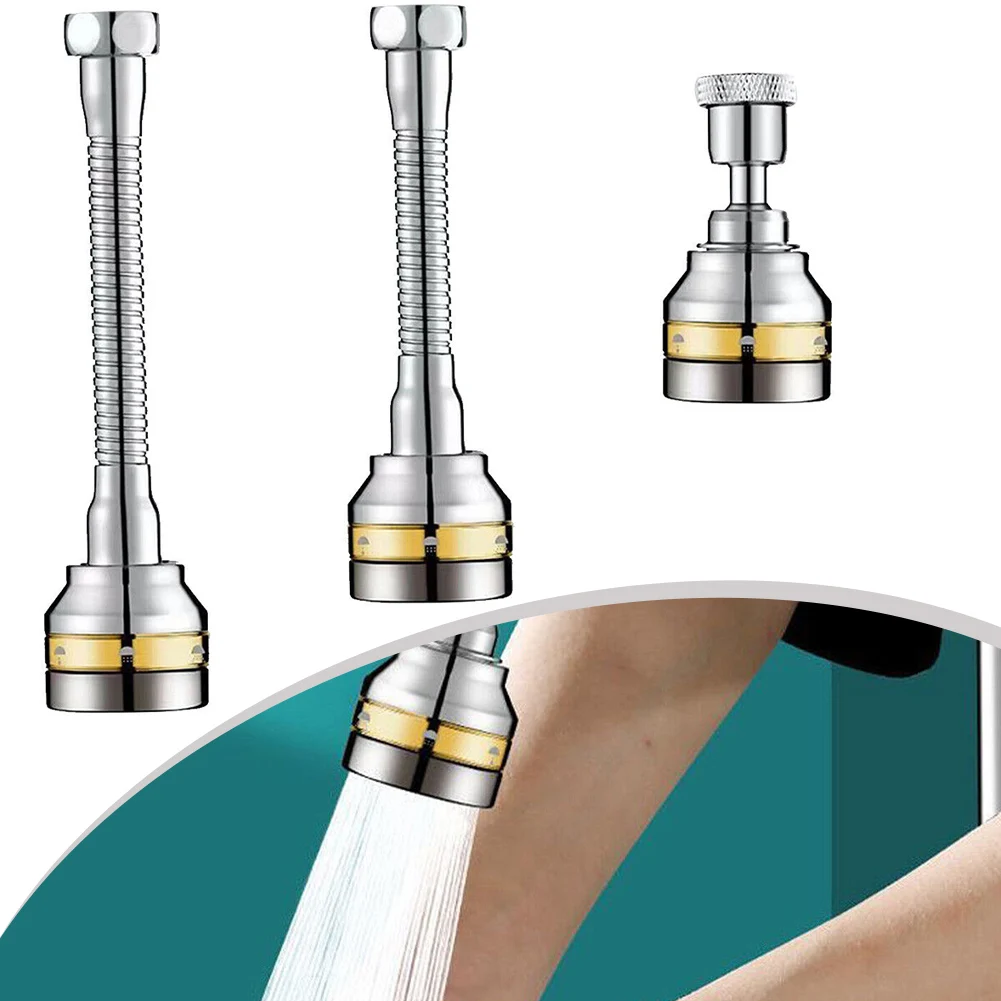 1pc Wasserhahn Extender 360 Grad Drehung biegbare Küchen spüle flexible Wasserhahn Sprüh kopf Befestigung drei Wasser auslass für Spüle Wasserhahn