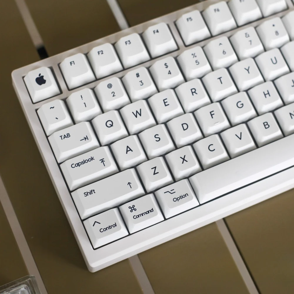 Echome mac style keycap 125key set pbt benutzer definierte minimalist ische weiße tastatur kappe kirsch profil keycap für mechanisches tastatur geschenk Image