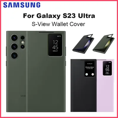Original Samsung Galaxy S23 Ultra 5G Smart View Wallet Case für Samsung Phone Smart View Flip Phone Cover Case