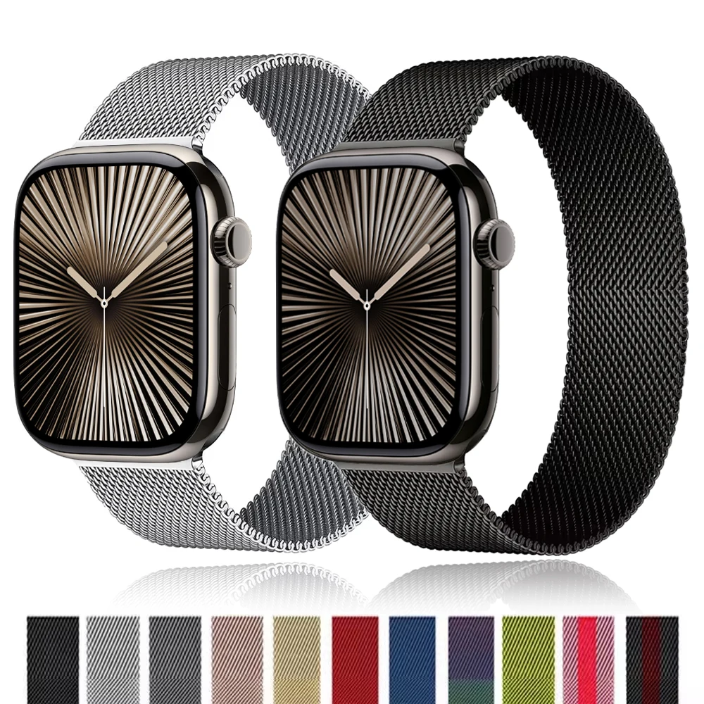 Armband für Apple Uhren armband 42mm 46mm 44mm 45mm 49mm 40mm 41mm Correa Armband iwatch Serie 10 9 7 se 5 6 8 Ultra Milan ese Loop Image