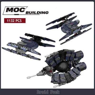 Sterne Film Tri Kämpfer Modell Baustein Montage Ziegel Raum Bomber MOC kinder Spielzeug Geburtstag Geschenk Drei Pack Image
