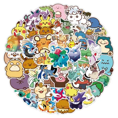 10/30/50 stücke lustige Pokemon Anime Aufkleber niedlichen Pikachu Eevee Cartoon Graffiti Aufkleber Image