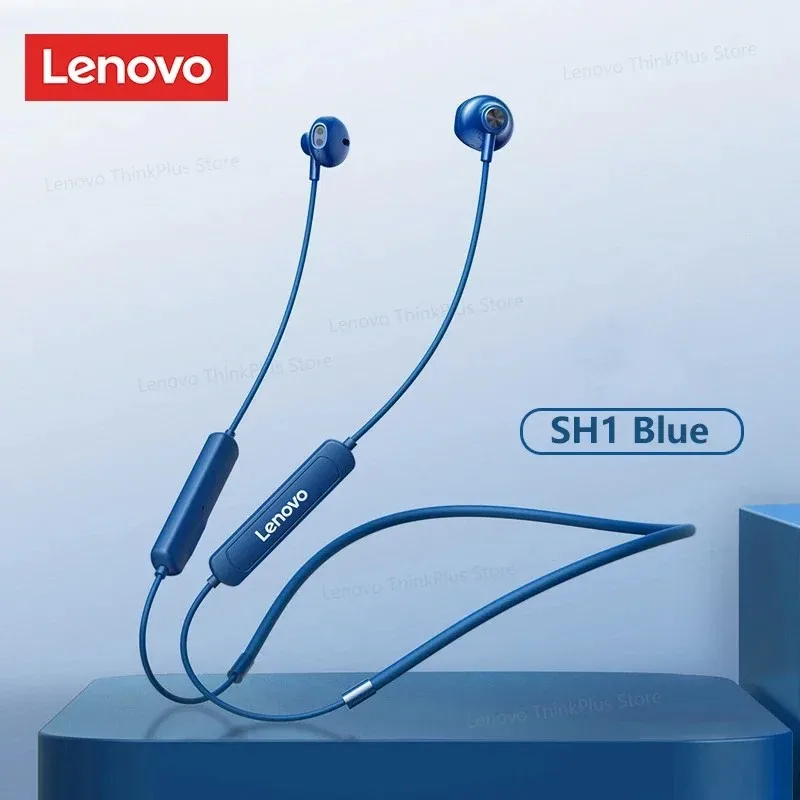 100% original lenovo sh1 drahtloses Bluetooth 5,0 Headset ipx5 wasserdichtes Nacken bügel Ohrhörer lange Ausdauer Sport Kopfhörer mit Mikrofon Image