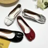 Frauen Flache Schuhe Rot PU Leder Split Toe Ballerinas Größe 44, Mary Janes Ballerinas Zapatos Mujer