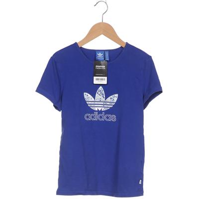 adidas Originals Damen T-Shirt, Gr. 36, blau, Elasthan, Baumwolle