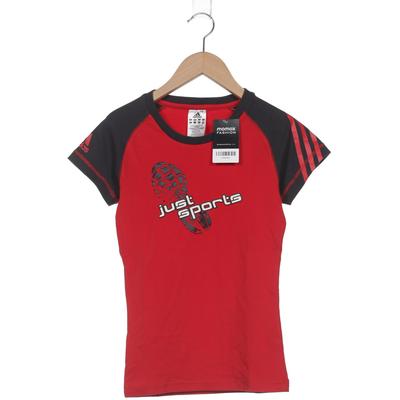 adidas Damen T-Shirt, Gr. 32, rot, Elasthan, Baumwolle