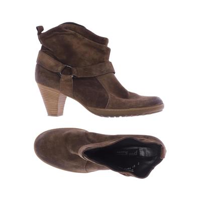 Paul Green Damen Stiefelette, Gr. 7, braun, Leder