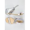 Irregular Choice Damen Sandale, Gr. 37, silber, kein Etikett