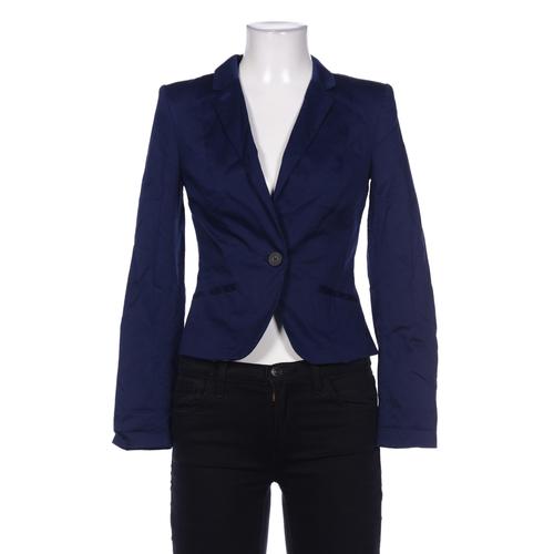 H&M Damen Blazer, Gr. 34, blau, Elasthan, Baumwolle, Synthetik