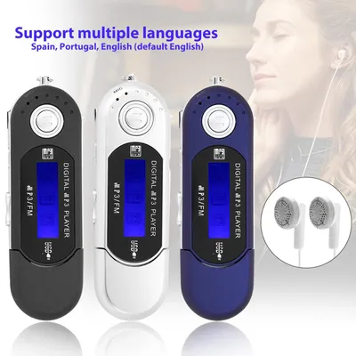 FM Radio Easy To Operate USB MP3 Digital Music Player High-Speed Transfer for Voice Recorer Lover