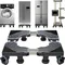 Fridge Stand Mobile Base with Double Pipes 4 Locking Wheels 4 Strong Feet Furniture Dryer Washing Machine Stand Pedestal